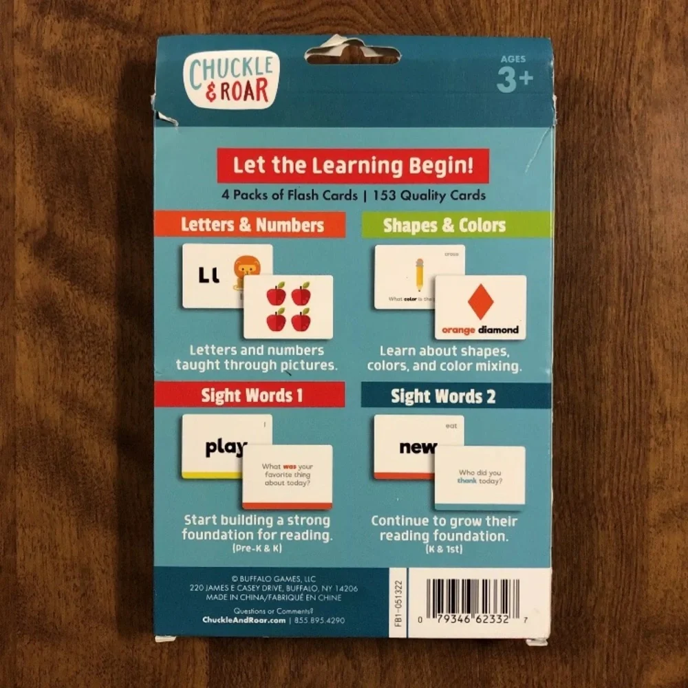 NEW Chuckle And Roar Learn & Play Flash Cards Ages 3+
